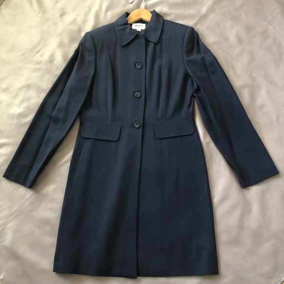 Mexx Ink Blue Extra Long Jacket/Coat - Picture 1 of 8